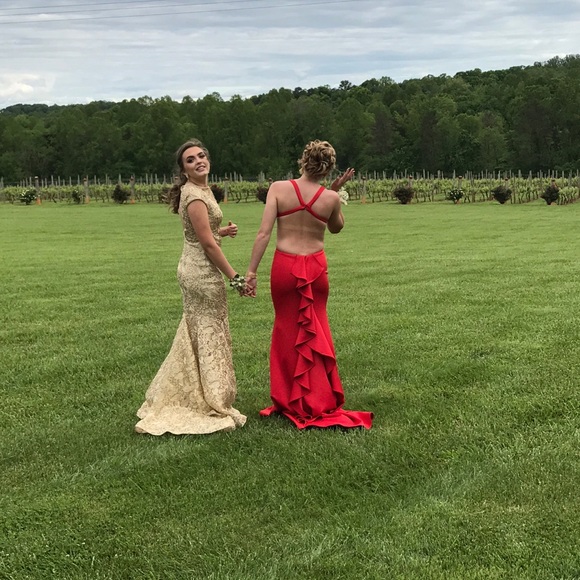 Red Alyce Paris Prom Dress - Picture 6 of 6